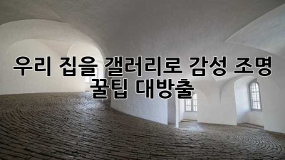우리 집을 갤러리로! 감성 조명 ✨꿀팁 대방출✨
